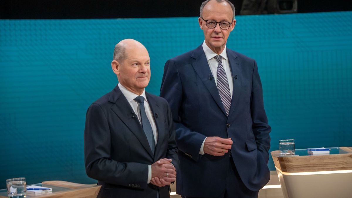 Scholz und Merz im TV-Duell