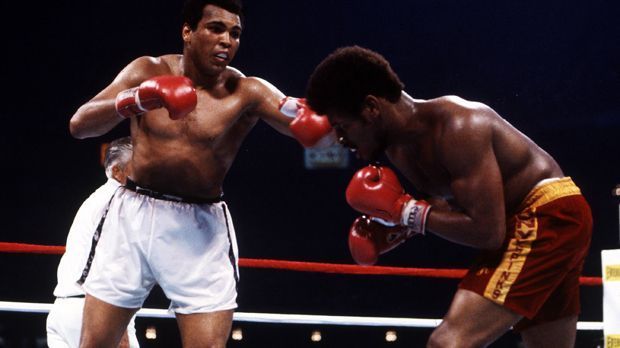 
                <strong>Muhammad Ali</strong><br>
                Auch "The Greatest" war mit knapp 40 Jahren noch aktiv. Leon Spinks nahm Ali am 15. Februar 1978, damals war er 36, völlig überraschend seine WBA- und WBC-Gürtel weg. Den Rückkampf im September 1978 um den WBA-Titel gewann Ali, verlor dann aber 1980 mit fast 39 gegen Larry Holmes. Am 11. Dezember 1981 mit fast 40 wollte es Ali beim "Drama von Bahama" gegen den Jamaikaner Trevor Berbick noch einmal wissen. Doch bereits gezeichnet von seiner Parkinson-Krankheit verlor Ali diesen Kampf.
              