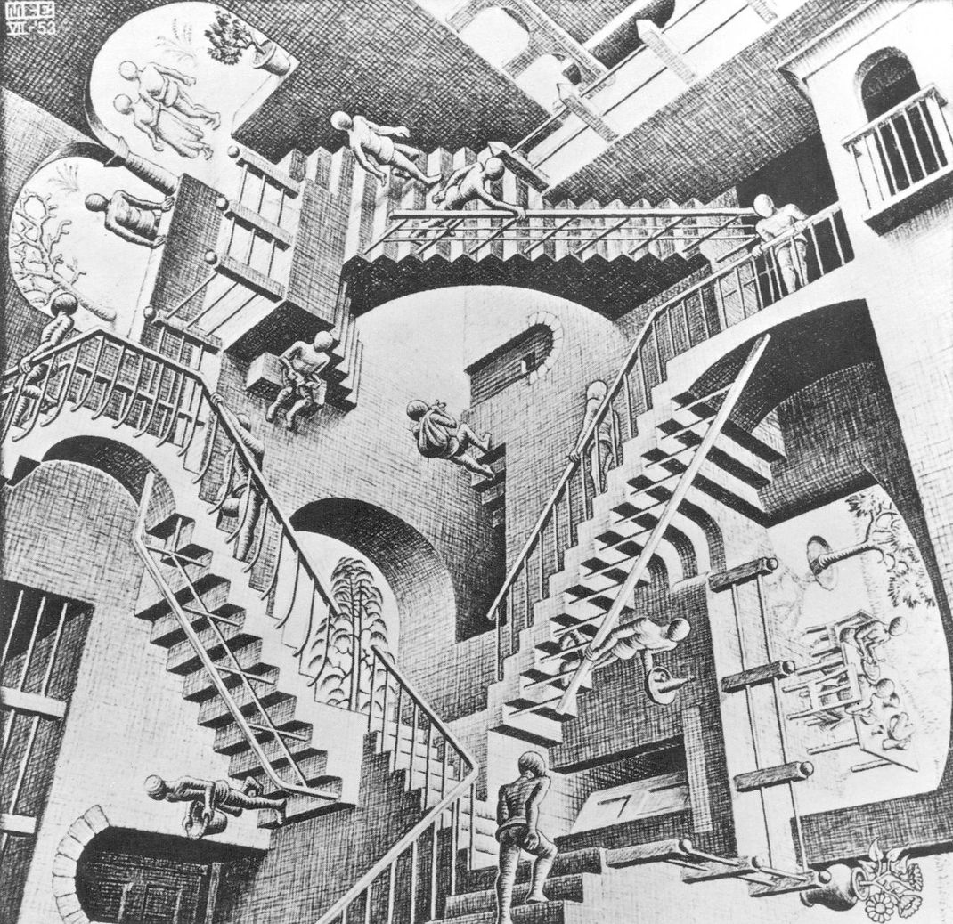 Wo geht's hier nochmal lang? Ein berühmtes Bild von M. C. Escher.