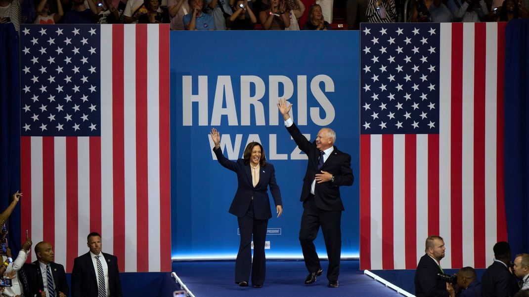 Kamala Harris und Tim Walz sind das Duo der Demokraten im Rennen um das Weiße Haus.