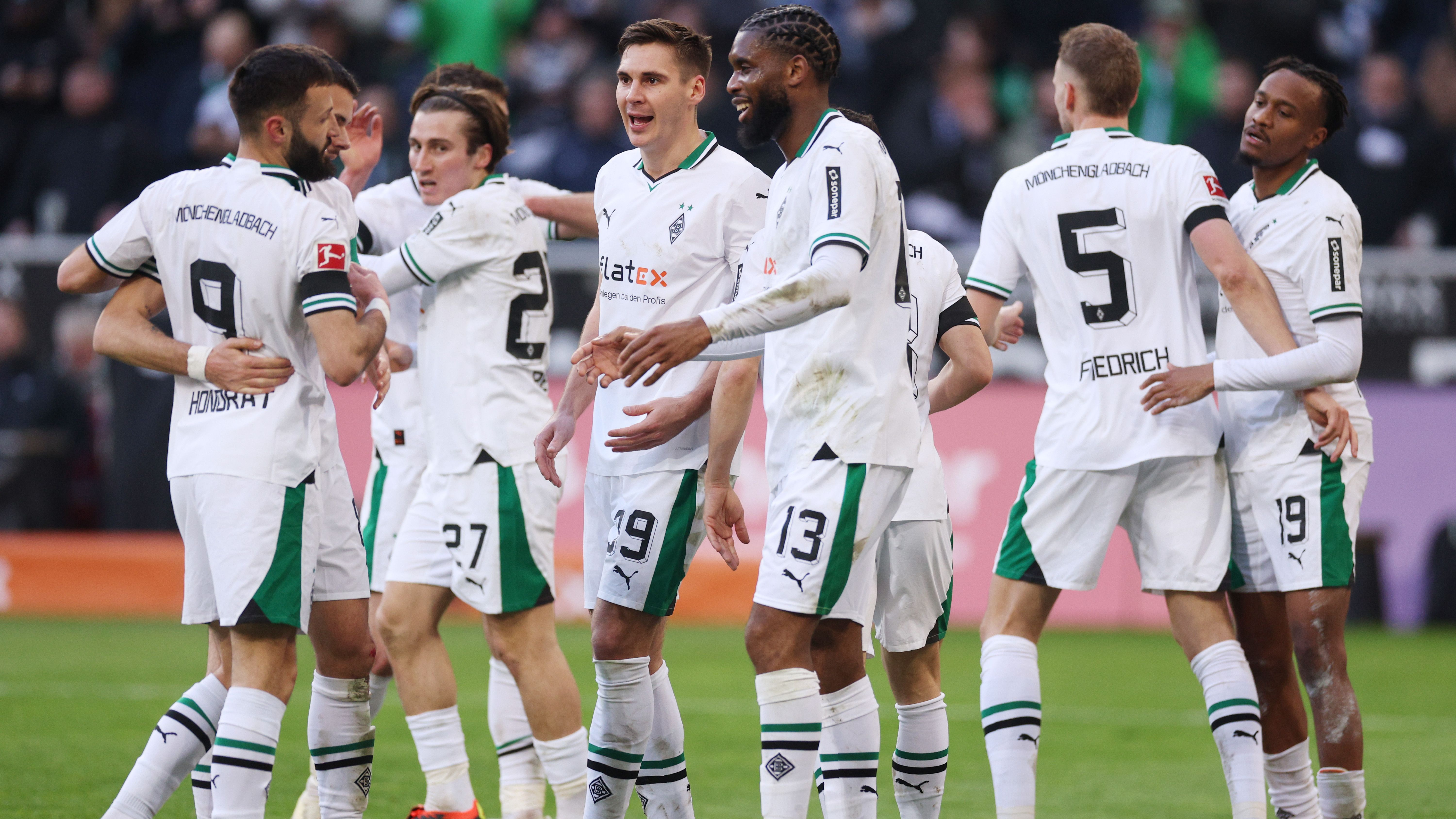 <strong>Borussia Mönchengladbach</strong><br>Aktuelle Platzierung: 13.<br>Mögliche Platzierungen: 7. - 17.&nbsp;<br>Restprogramm: Bremen, Frankfurt, Gladbach