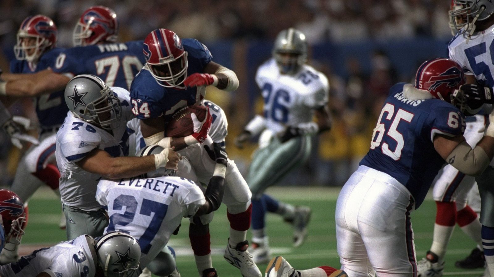 <strong>Super Bowl XXVIII</strong><br>
                Dallas Cowboys&nbsp;-&nbsp;Buffalo Bills 30:13 (30. Januar 1994)<br>Stadion:&nbsp;Georgia Dome (Atlanta)
