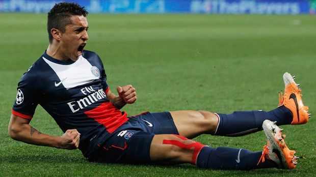 
                <strong>Verteidigung: Marquinhos (Paris Saint-Germain)</strong><br>
                Verteidigung: Marquinhos (Paris Saint-Germain). Der 21-Jährige läuft seinem brasilianischen Landsmann David Luiz auf Vereinsebene immer mehr den Rang ab. Mit dem Innenverteidiger auf dem Platz hat PSG in der Champions League noch kein Gegentor kassiert.
              