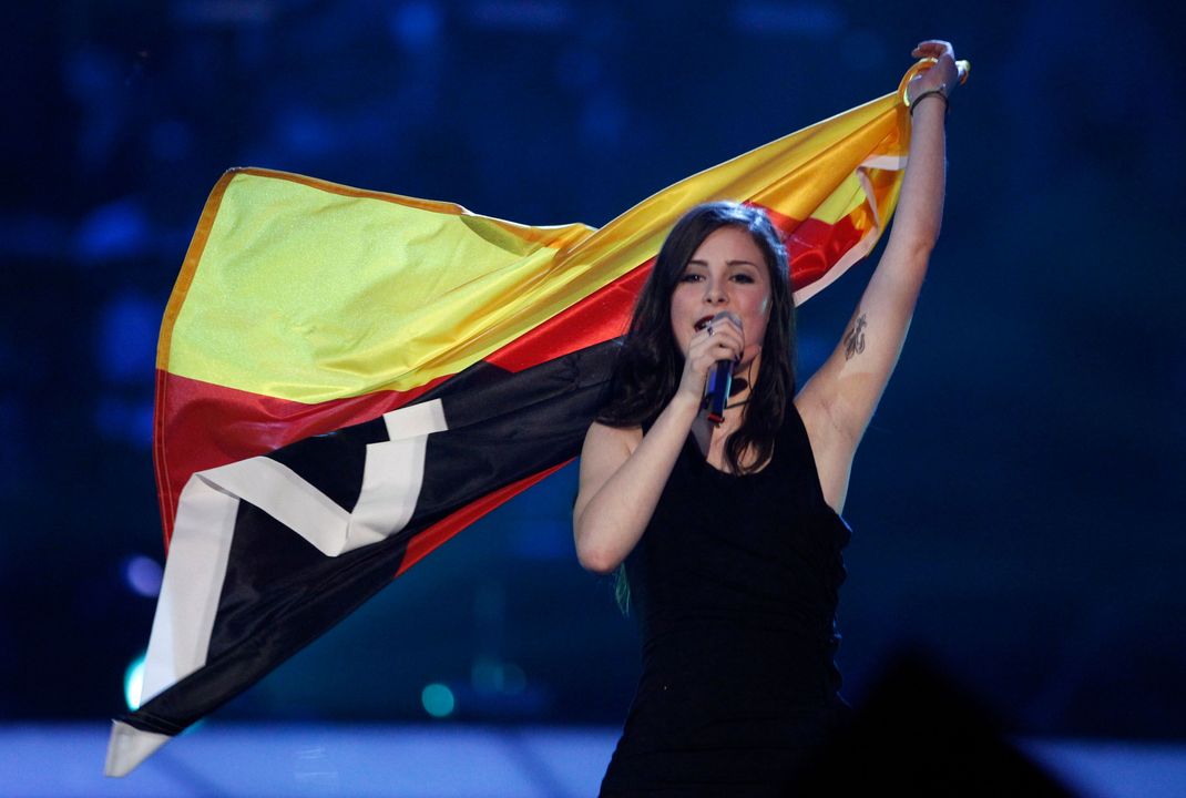 Lena Meyer-Landrut nach ihrem ESC-Gewinn in 2010.