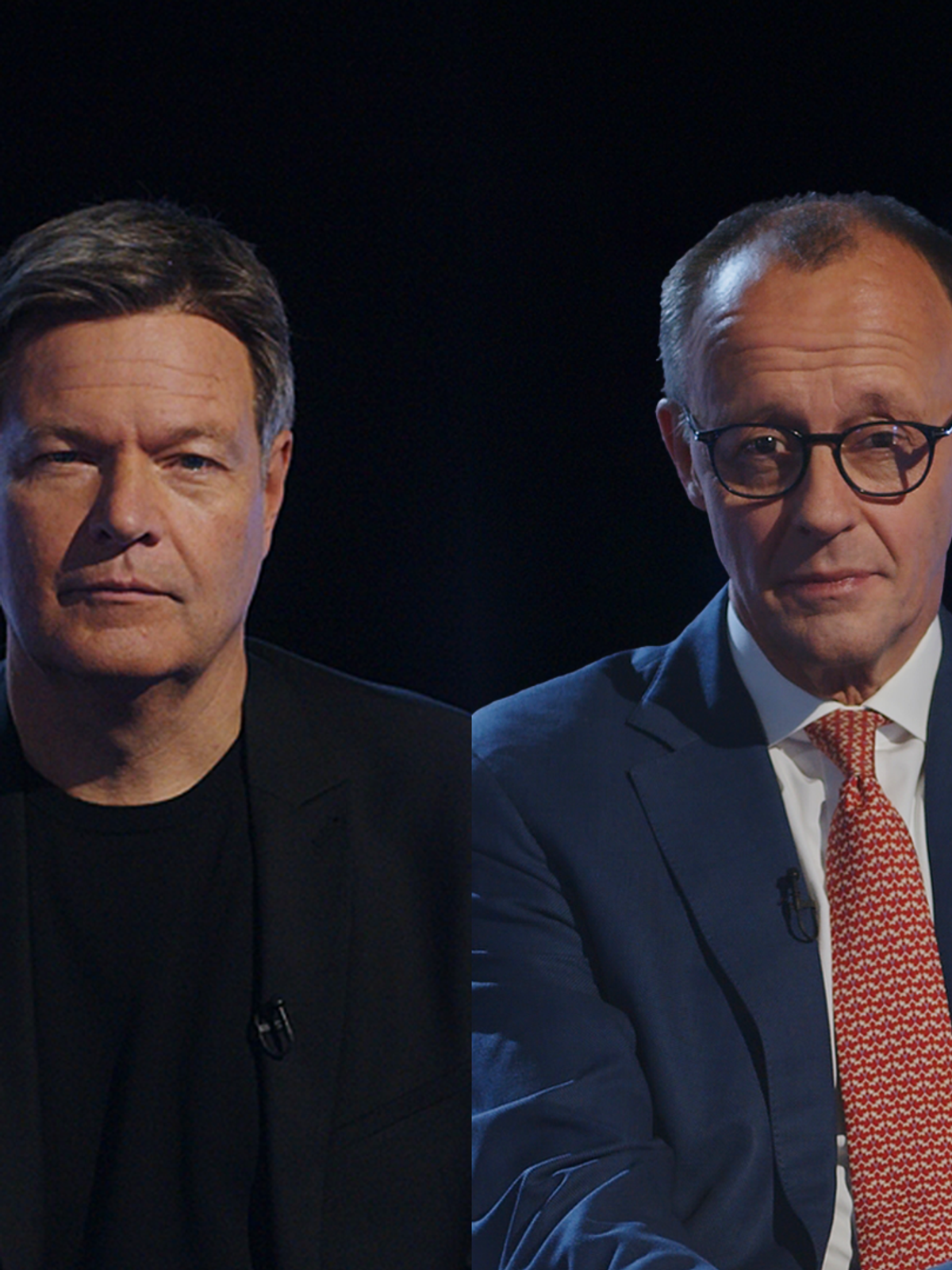 Robert Habeck, Friedrich Merz, Olaf Scholz