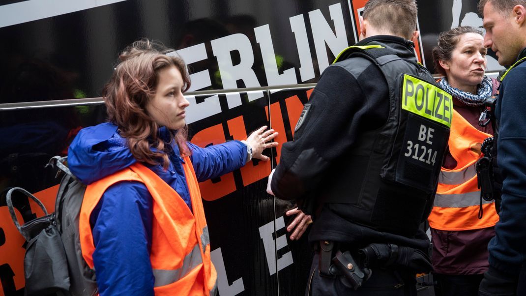 Protestaktionen der Klimagruppe "Letzte Generation" in Berlin