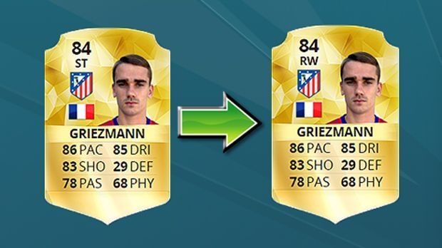 
                <strong>Antoine Griezmann (ST -> RF)</strong><br>
                Antoine Griezmann (ST -> RF).
              