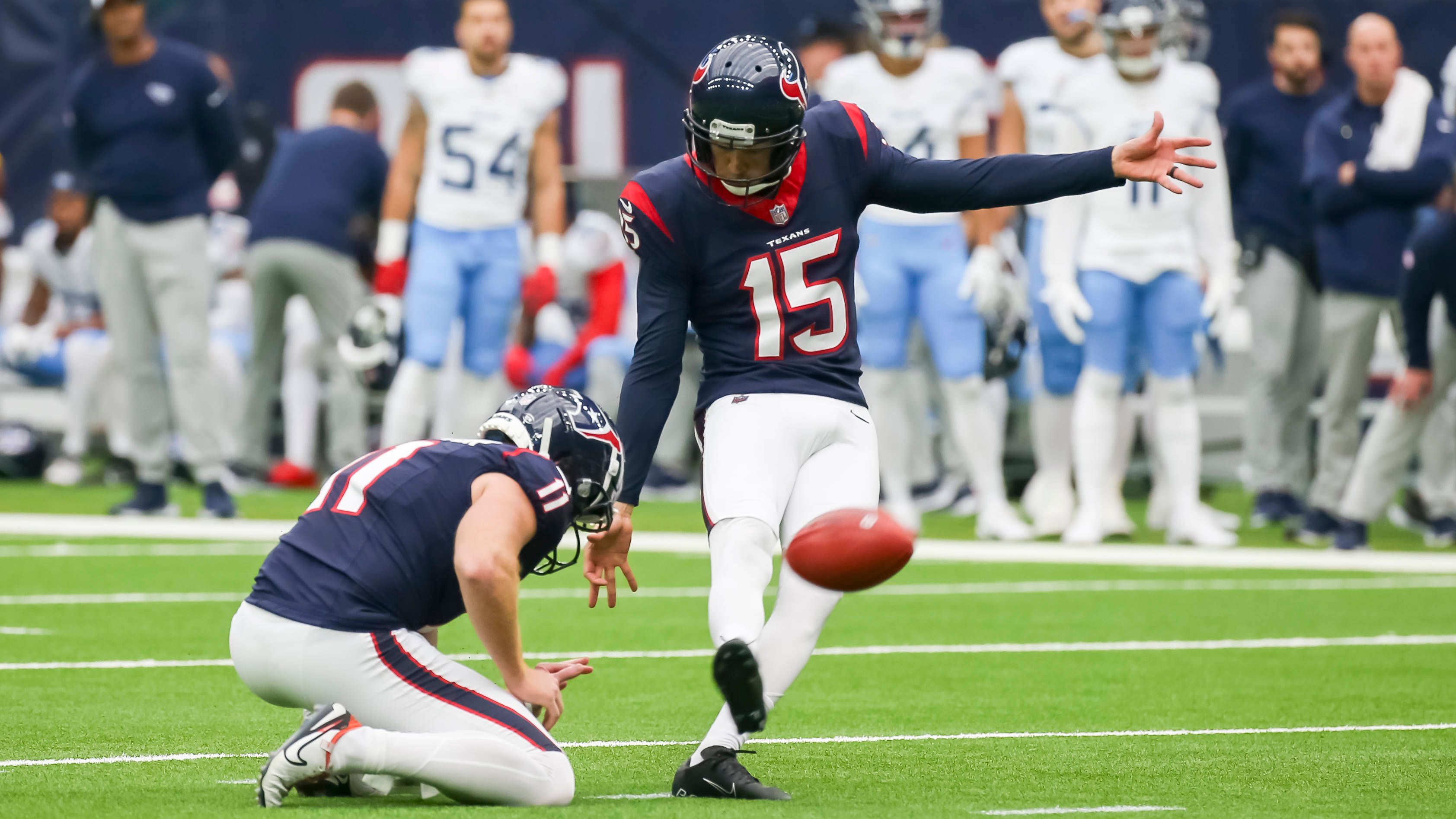 <strong>Platz 3: Ka'imi Fairbairn (Houston Texans)</strong><br>- Field-Goal-Quote: 96,4 Prozent (27/28) / Längstes: 54 Yards<br>- Extrapunkt-Quote: 95,5 Prozent (21/22)<br>- Erzielte Punkte: 102