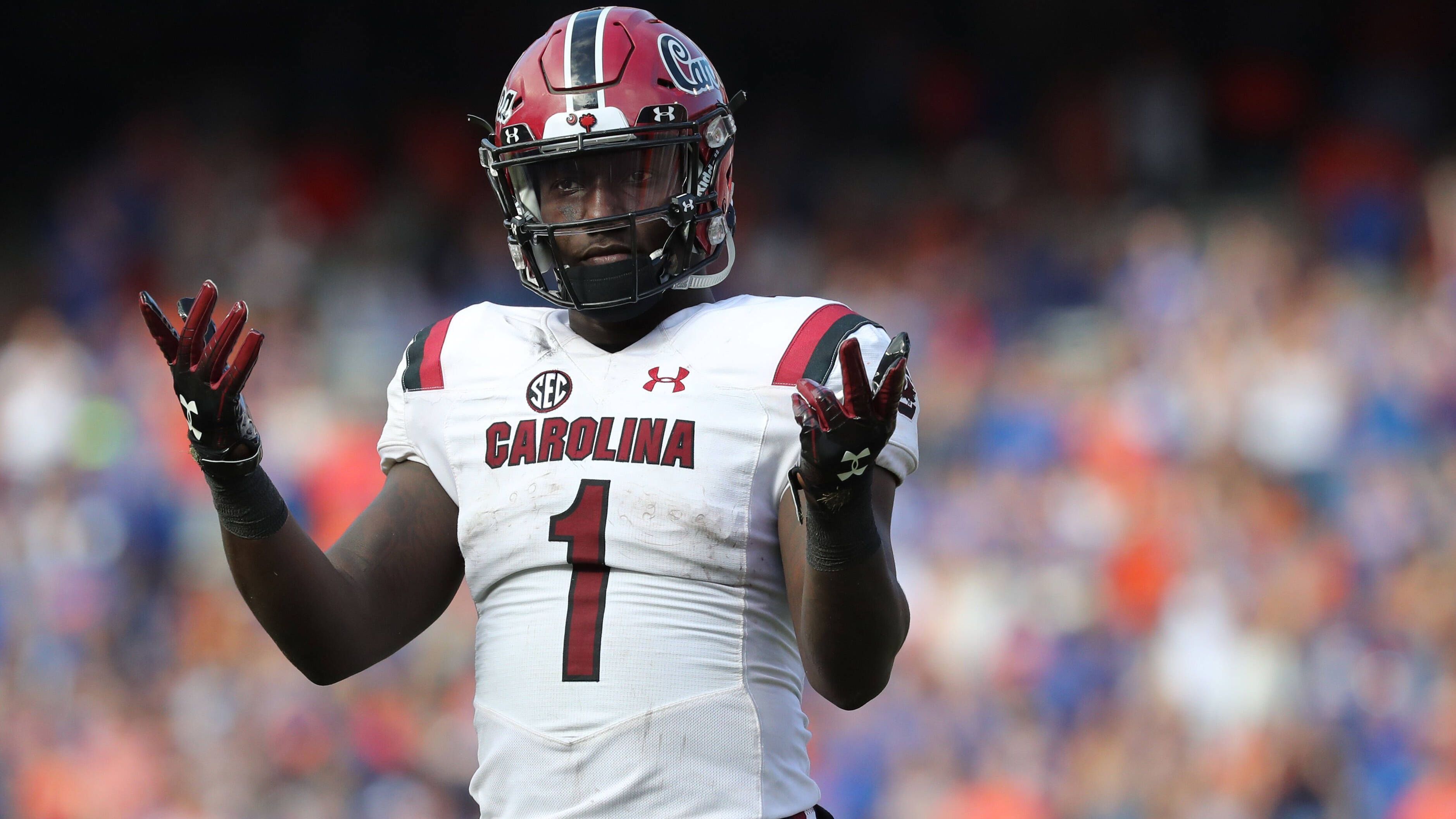 <strong>Deebo Samuel (San Francisco 49ers)</strong><br>Wie Receiver-Kollege Wilson lief auch Deebo Samuel am College mit der Nummer 1 auf. Bei den South Carolina Gamecocks sorgte Samuel mit dieser Zahl für Angst und Schrecken.