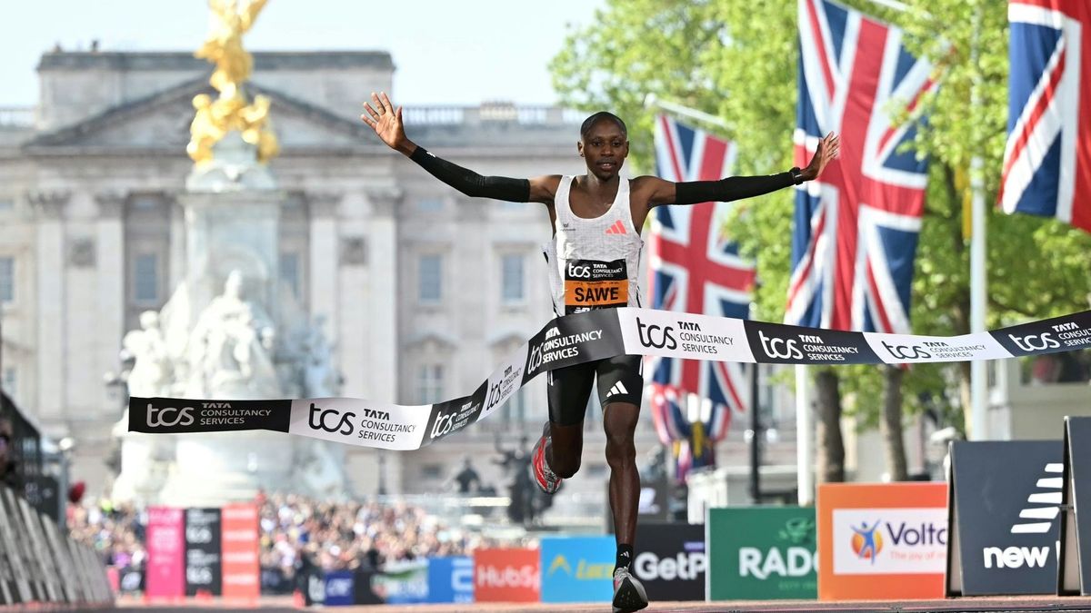 Sabastian Sawe bei seinem Sieg in London