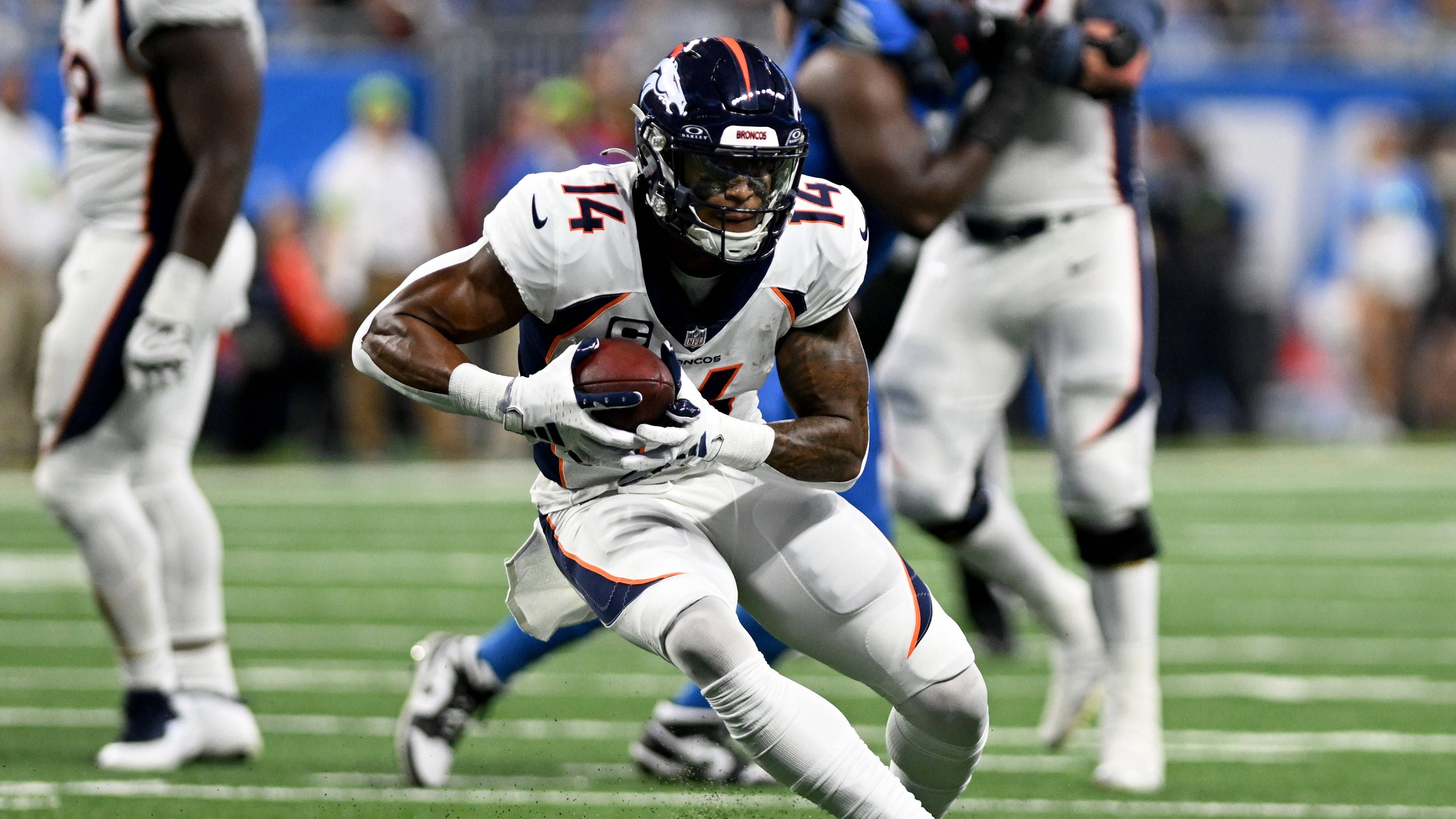 <strong>Courtland Sutton (Denver Broncos)</strong><br>Der Grund: In seinem aktuellen Deal sind nur noch zwei der übrigen gut 28 Millionen US-Dollar garantiert. Sollte er sich eine schwere Verletzung zuziehen oder die Broncos nicht mehr mit ihm planen, könnte er also problemlos entlassen werden und würde eine ganze Stange Geld nicht erhalten.&nbsp;
