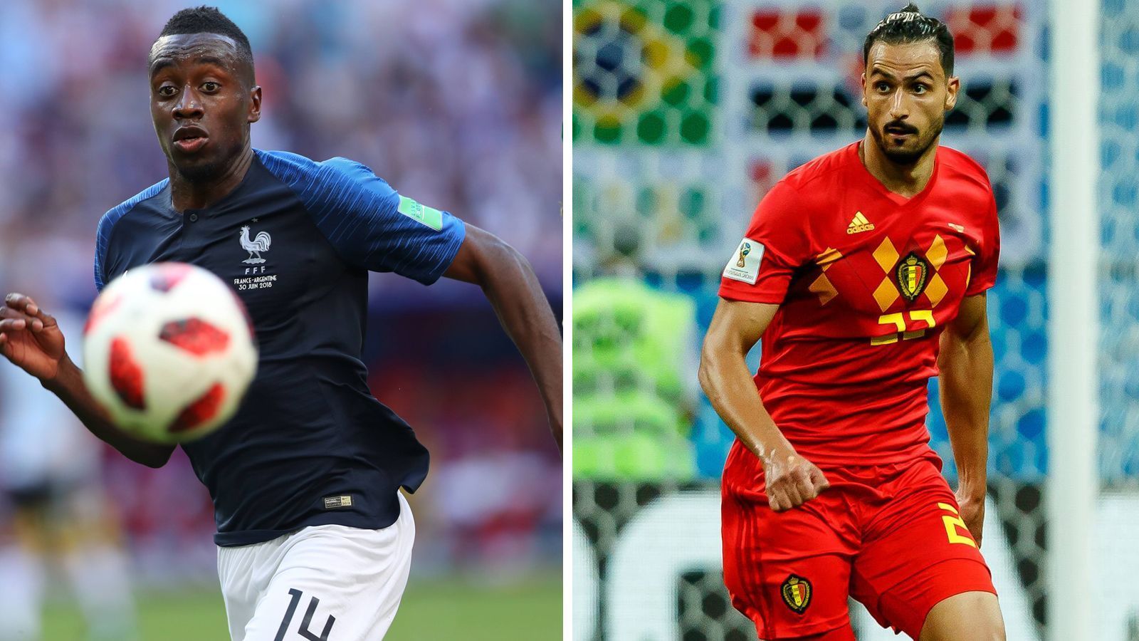 
                <strong>Blaise Matuidi vs. Nacer Chadli </strong><br>
                Sowohl Matuidi als auch Chadli haben sich erst während des Turniers in die jeweiligen Startaufstellungen gespielt. Und obwohl Chadli den wundervollen Konter der Belgier gegen Japan vollenden konnte, hat Matuidi dem Spiel der Franzosen mehr Impulse geben können als Chadli den Belgiern. Vor allem seine Leistung gegen Argentinien unterstreicht, warum sich der Franzose hier durchsetzt. Punkt für Matuidi
              