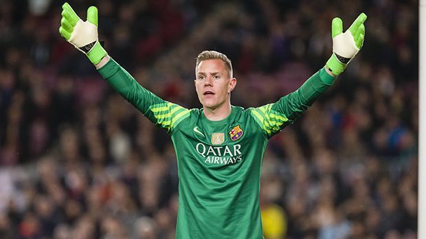 
                <strong>Marc-Andre ter Stegen</strong><br>
                Marc-Andre ter Stegen: Tadellose Leistung des Ex-Gladbachers, der kaum gefordert war. Zeigte in der 60. Minute eine Klasse-Parade als er Girouds Kopfball von der Linie kratzte. ran.de-Note: 2
              