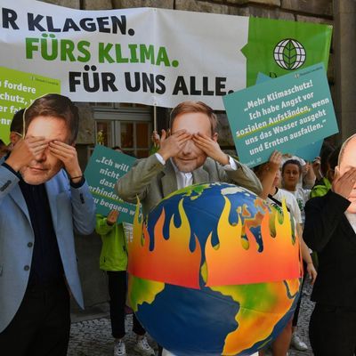 Protestaktion vor dem Oberverwaltungsgericht