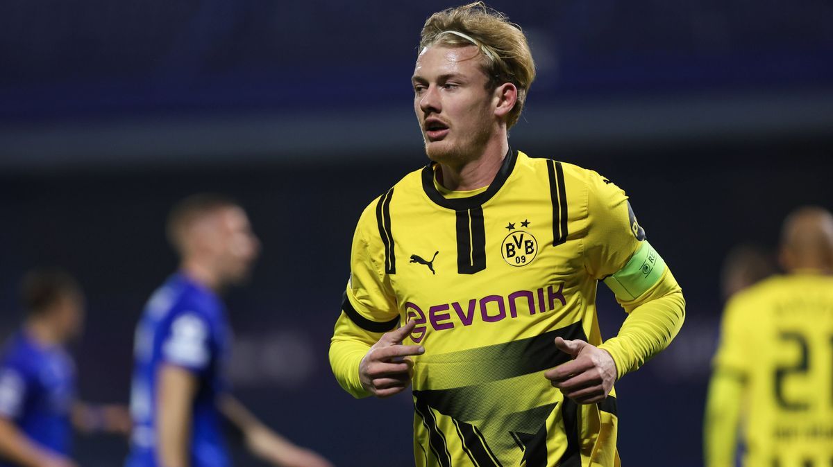 Zagreb, 27.11.2024. - Maksimir Stadium, UEFA CHAMPIONS LEAGUE - 2024 25, League phase, Matchday 5; GNK Dinamo - Borussia Dortmund. Julian Brandt (10) GNK Dinamo - Borussia Dortmund PUBLICATIONxNOTx...