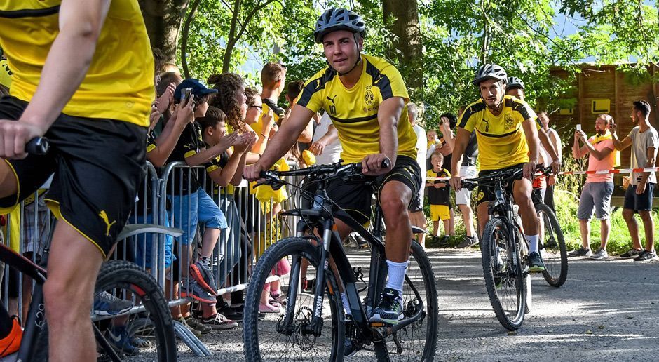 
                <strong>Mario Götze</strong><br>
                ... der gesamte BVB-Tross machte erstmal auf den Mountainbikes die Gegend unsicher. Bevor es für Götze und Co. dann ...
              