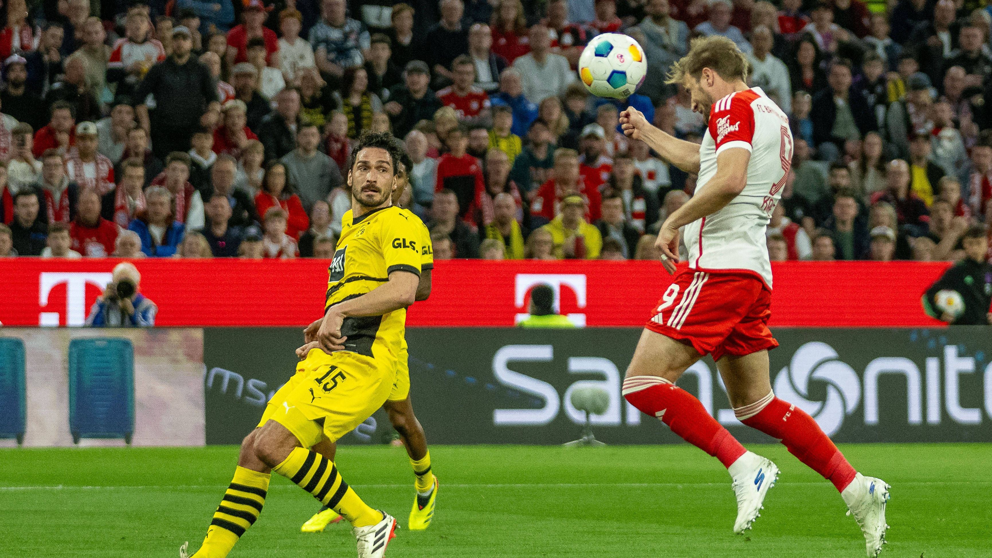 <strong>Mats Hummels fährt doch noch zur EM</strong><br>Für seine Leistung beim 2:0-Sieg der Dortmunder bei den Bayern erhielt der Weltmeister von 2014 die <em><strong>ran</strong></em>-Note 1. Zusammen mit Nico Schlotterbeck hielt er gegen den besten Angriff der Liga den Laden hinten dicht.