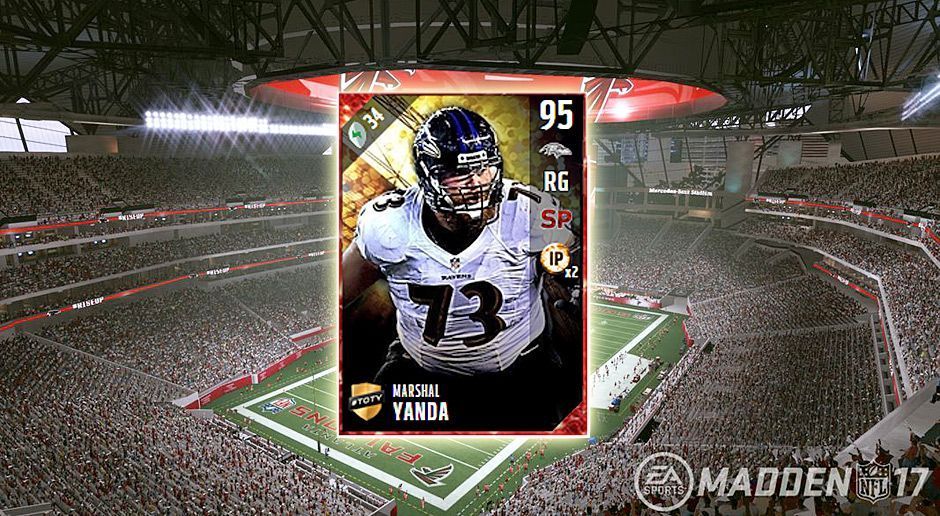 
                <strong>Right Guard: Marshal Yanda</strong><br>
                Right Guard: Marshal YandaTeam: Baltimore RavensGesamt-Stärke: 95
              