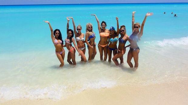 
                <strong> Dallas Cowboys Cheerleaders </strong><br>
                Die Gruppe veröffentlicht jedes Jahr einen neuen Bikini-Kalender. 
              