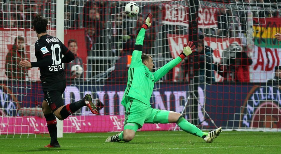 
                <strong>Manuel Neuer</strong><br>
                Manuel Neuer: Bei den ersten gefährlichen Schüssen auf sein Tor musste er nicht eingreifen, beim Gegentreffer konnte er nicht – da war er machtlos. In der zweiten Hälfte beschäftigten ihn die Leverkusener nicht mehr. ran-Note: 3
              