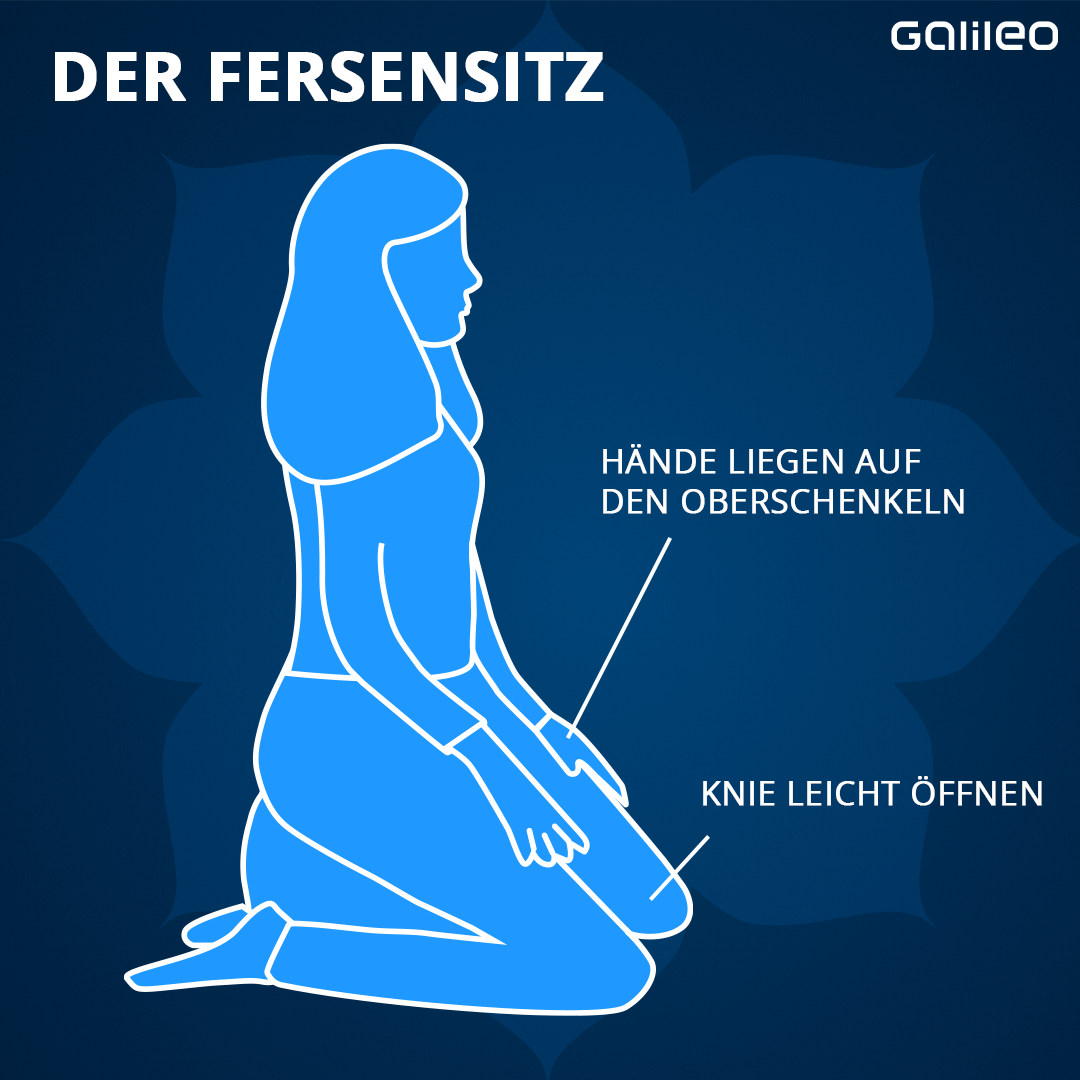 Die Sitzhaltungen eignen sich gut für eine Meditation.