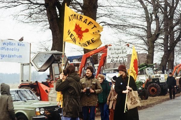 Atomkraft, nein, danke! Proteste gegen geplante Kernenergie-Anlagen in Gorleben in Hannover 1979.
