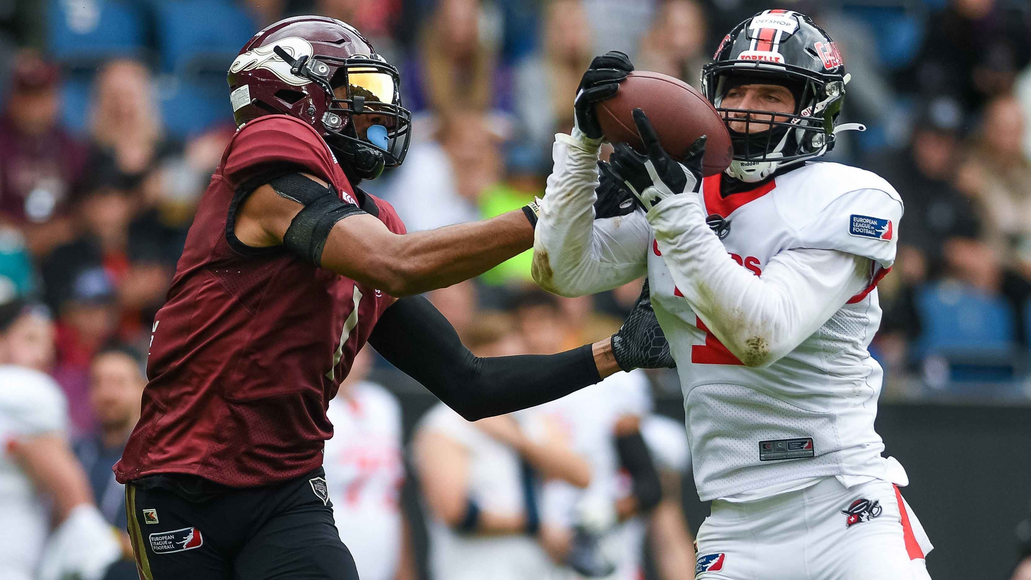 <strong>Interceptions</strong><br>1. Maceo Beard, Helvetic Guards: 8<br>2. Exavier Edwards, Vienna Vikings: 6<br>3. Jamalcolm Liggins, Frankfurt Galaxy: 5<br>3. Alexander Spillum, Berlin Thunder : 5<br>5. Luke Glenna, Barcelona Dragons : 4<br>5. Nick Wenzelburger, Stuttgart Surge: 4