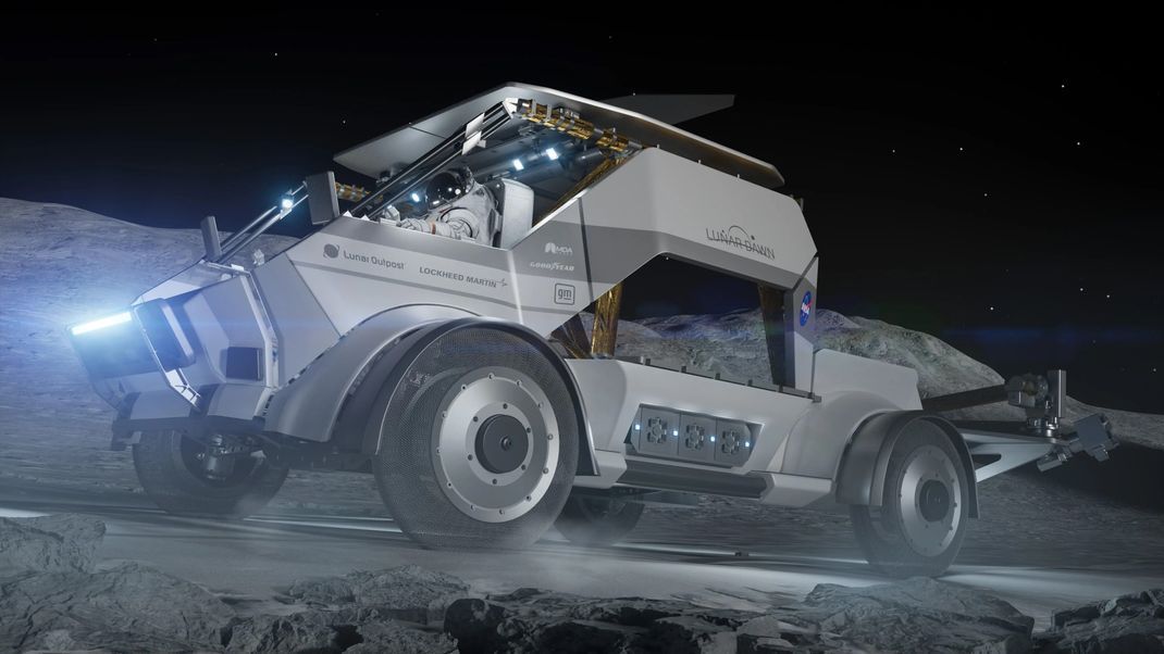 Der Artemis-Mond-Rover Lunar Outpost: ein Entwurf einer Reihe von Unternehmen unter Führung des großen Raumfahrtunternehmens Lockheed Martin.