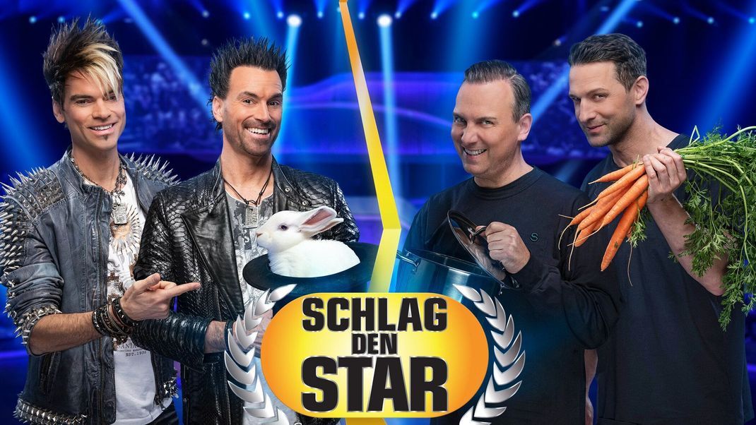 "Schlag den Star" 2024: Ehrlich Brothers gegen Tim Raue und Alexander Kumptner (v.l.n.r.)