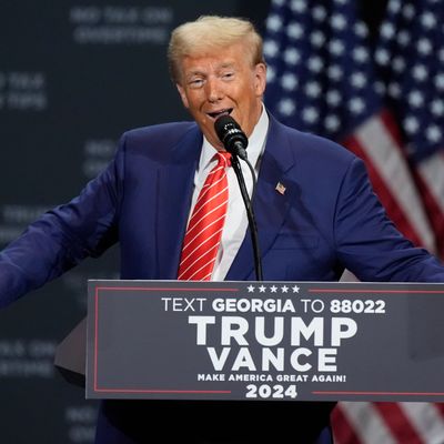 Trump während einer Wahlkampfveranstaltung in Atlanta