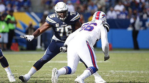 
                <strong>AFC: Tackles</strong><br>
                Taylor Lewan (Tennessee Titans)Alejandro Villanueva (Pittsburgh Steelers)Russell Okung (Bild; Los Angeles Chargers) - ersetzt Donald Penn (Oakland Raiders)
              
