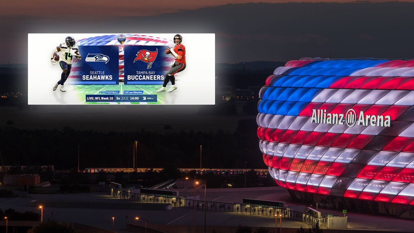 
                <strong>Das erste NFL Regular Season Game in Deutschland</strong><br>
                Bald ist es soweit. Die NFL trägt das erste Regular-Season-Spiel auf deutschem Boden aus. Die Tampa Bay Buccaneers treffen in ihrem "Heimspiel" auf die Seattle Seahawks (13. November ab 14:00 Uhr live auf ProSieben und auf ran.de). Der Weg dorthin war lang und beginnt bereits in den 90er Jahren - aber er hat sich gelohnt. ran wirft einen kleinen Blick auf die Chronologie, die zu diesem Spiel geführt hat.
              
