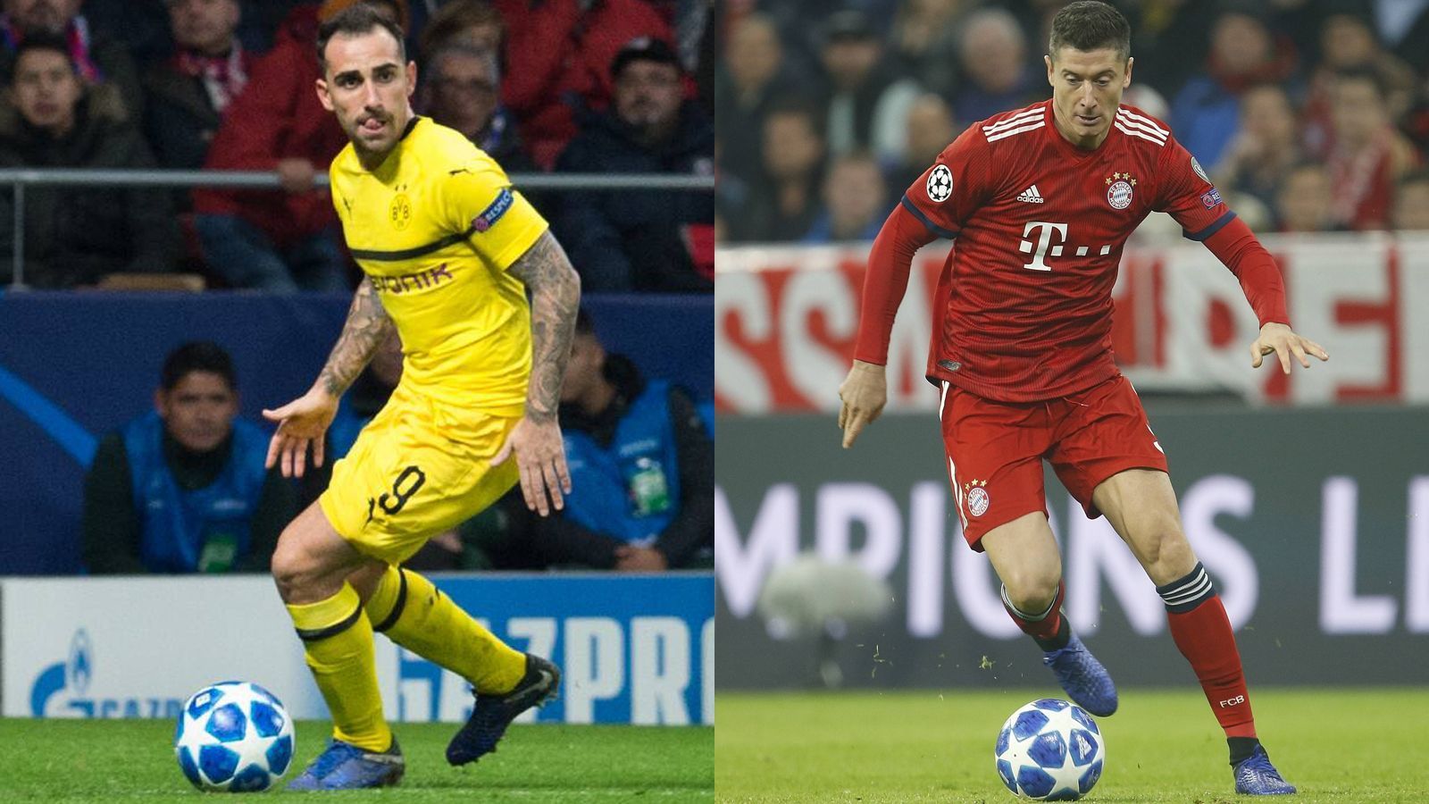 
                <strong>Stürmer: Paco Alcacer – Robert Lewandowski</strong><br>
                Paco Alcacer hat als Spätverpflichtung bei Borussia Dortmund zwar voll eingeschlagen, erlebte gegen Wolfsburg und Atletico Madrid allerdings seine ersten beiden torlosen Spiele im BVB-Trikot und hinterließ dabei auch insgesamt einen schwachen Eindruck. Lewandowski hingegen hat mit seinen beiden Toren gegen AEK Athen neues Selbstvertrauen getankt, ist zudem insgesamt der komplettere Stürmer. Der entscheidende Punkt geht also an die Bayern.
              