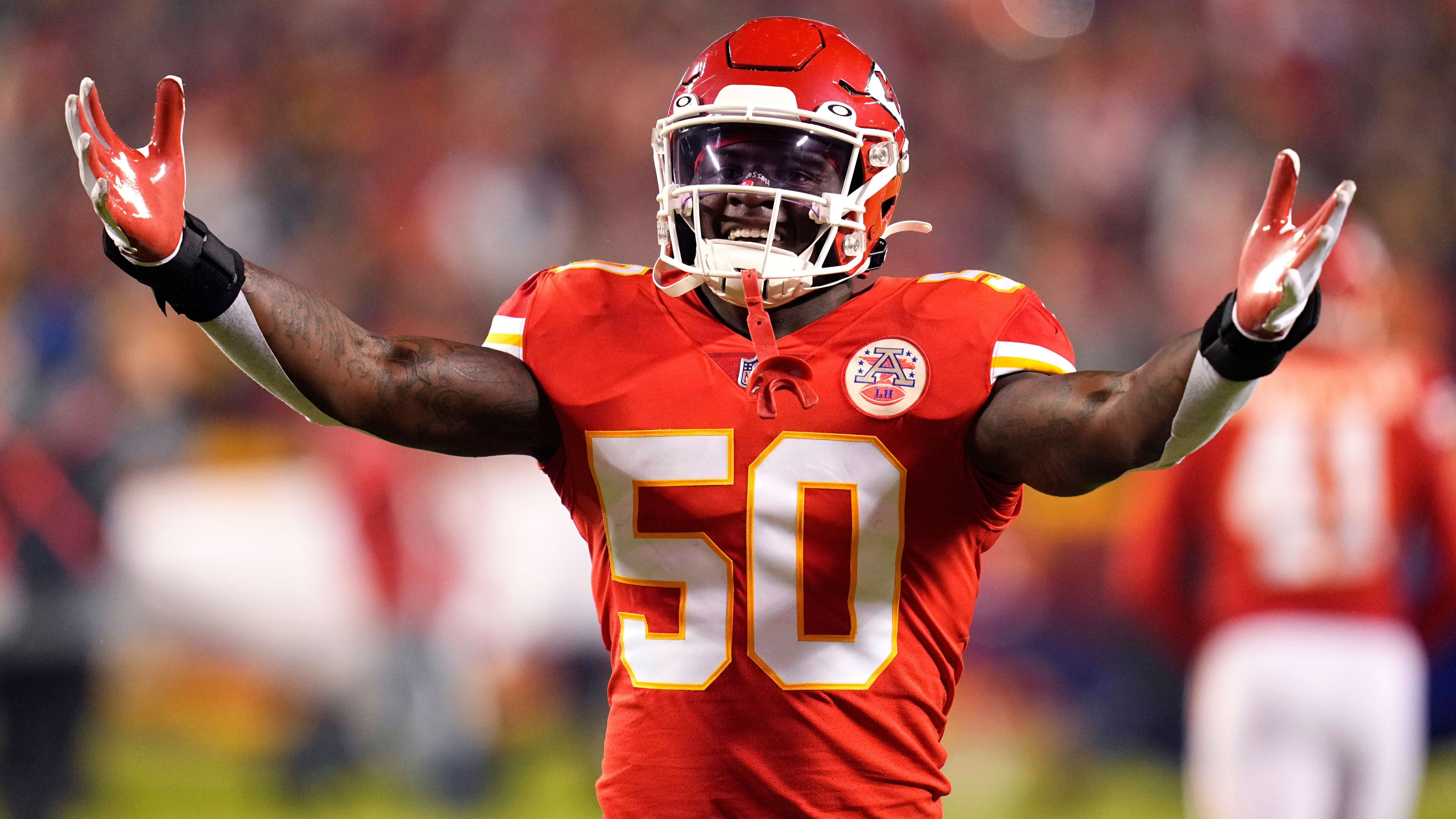 <strong>Middlelinebacker: Willie Gay Jr. (Kansas City Chiefs)</strong><br>Total-Tackles: 58 <br>Tackles-For-Loss: 1 <br>Sacks: 1 <br>Forced Fumbles: 1 Interceptions: 1 Pass-Deflections: 4