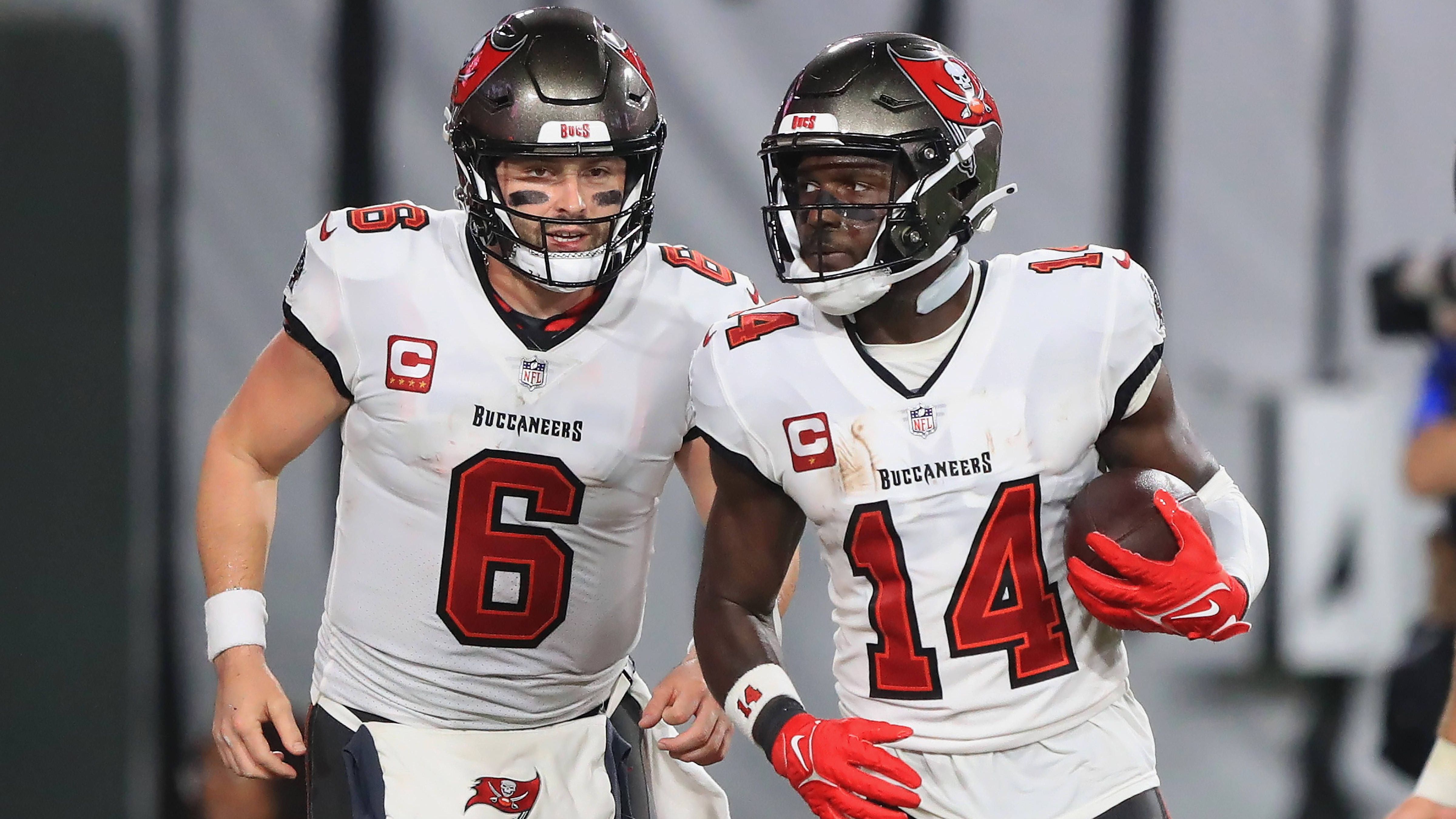 <em><strong>Chris Godwin und Baker Mayfield (Tampa Bay Buccaneers)</strong><br>Baker Mayfield, der unter der Woche noch als fraglich (Bizeps) galt, wird voraussichtlich gegen die Philadelphia Eagles starten. Zudem feiert Chris Godwin nach seiner langwierigen Knöchelverletzung sein Saisondebüt für die Buccaneers gegen Philadelphia.</em>
