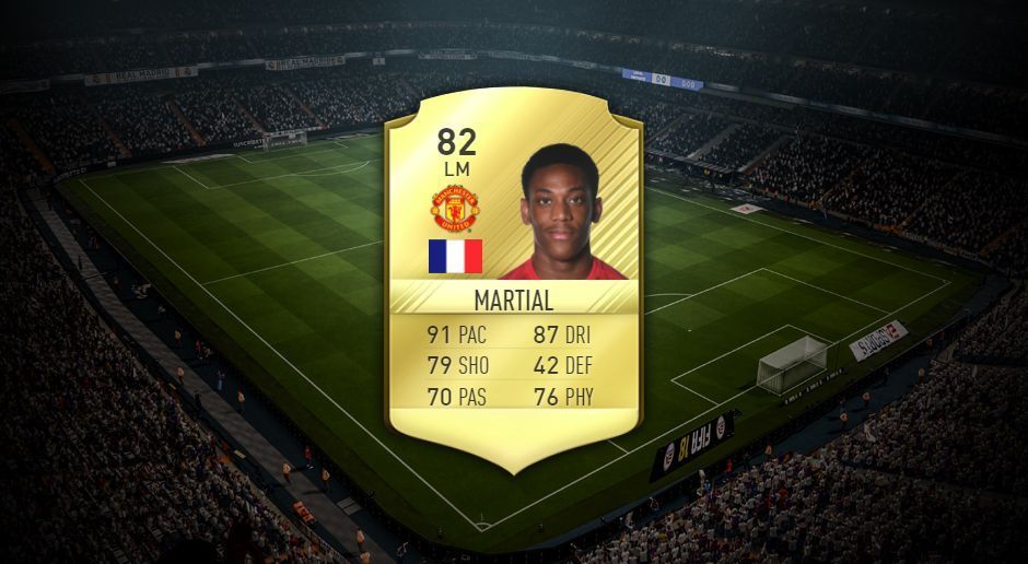 
                <strong>Anthony Martial – FIFA 17</strong><br>
                In der historisch beliebtesten Liga, der Premier League, war Martial auf der linken Seite gesetzt. Weder Sanchez noch Hazard konnten dem Engländer in FUT verdrängen.
              