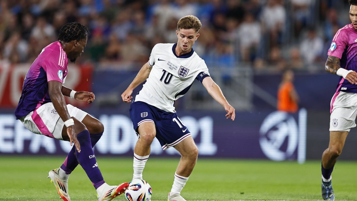 James McAtee (ENG), JUNE 28, 2025 - Football Soccer : UEFA European Under-21 Championship 2025 Slovakia Finals match between Under-21 England 3-2 Under-21 Germany at the National Football Stadium i...