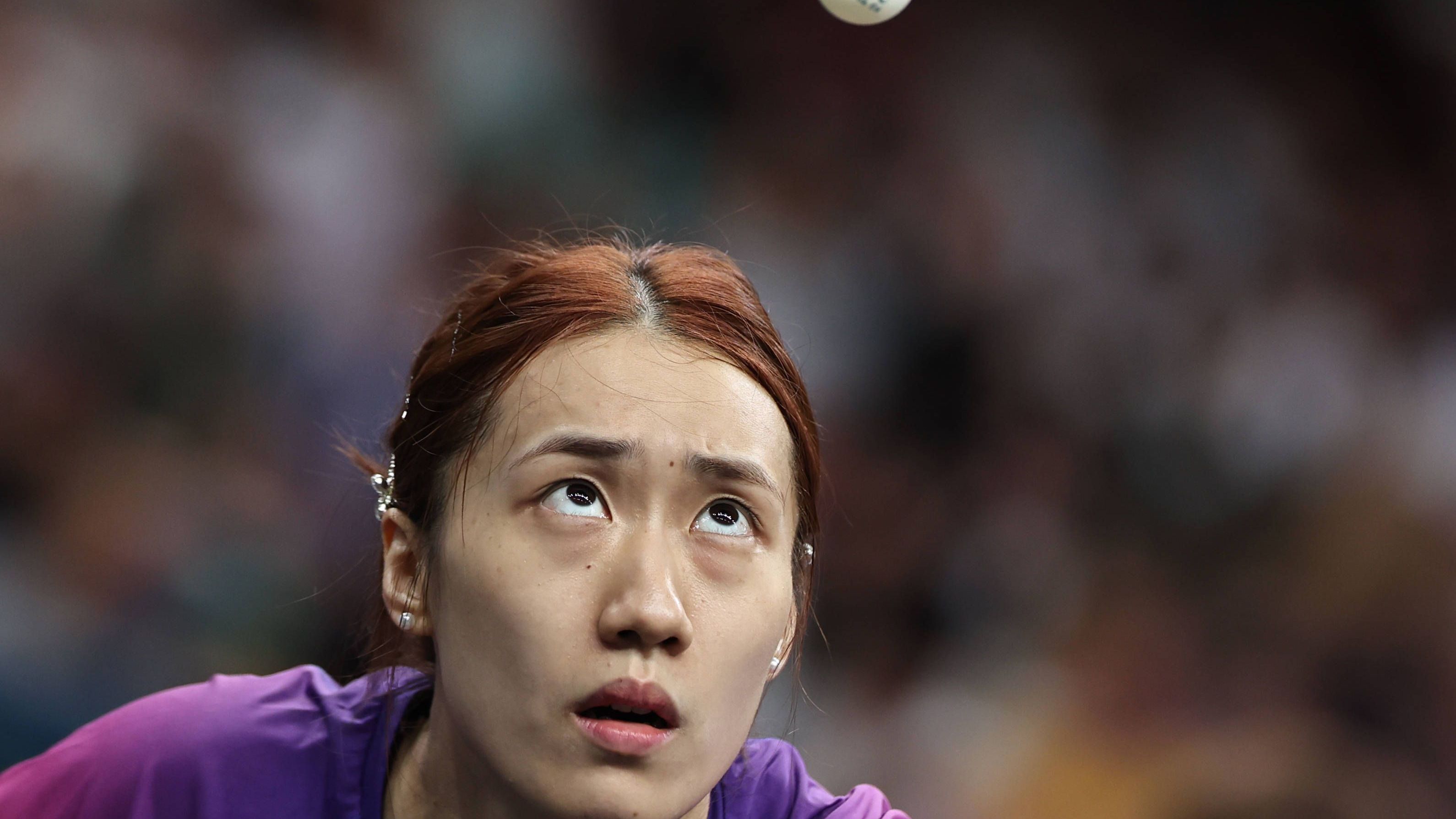 <strong>Olympia 2024: Die besten Bilder des fünften Tages</strong><br>Zhu Chengzhu. Die Frau, deren Vorname viel mit dem Ende ihres Nachnamens zu tun hat ist Tischtennisspielerin. Und ihr entgeht nichts. Ihre Augen haben ein klares Ziel. Den Ball.