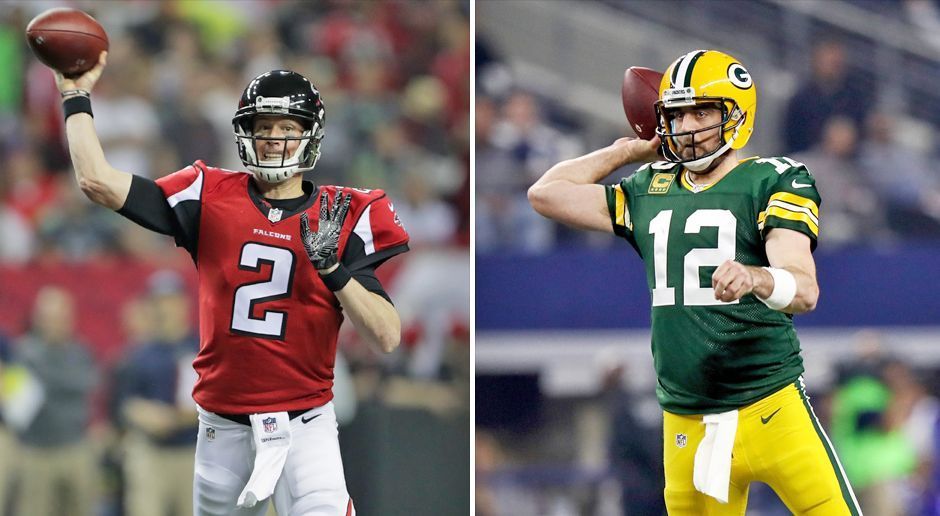 
                <strong>Ryan vs. Rodgers - Yards pro Pass</strong><br>
                Yards pro Pass: Seit Week 12 der Regular Season überbrückt Aaron Rodgers mit einem Pass im Schnitt 8,42 Yards. Matt Ryan schafft mit einem Wurf durchschnittlich sogar 9,04 Yards Raumgewinn. Vorteil Ryan - 1:0.
              