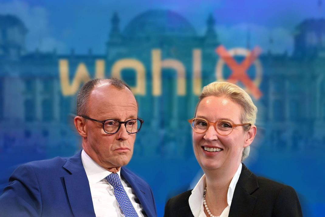 CDU-Chef Friedrich Merz und AfD-Spitzenkandidatin Alice Weidel.