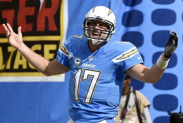 
                <strong>San Diego Chargers - Kansas City Chiefs 20:23</strong><br>
                Warum? Dies deutet aufch die Geste von Chargers-Quarterback Philip Rivers an. Nach fünf Siegen am Stück endet die Erfolgsserie der Gastgeber ausgerechnet vor heimischem Publikum.
              