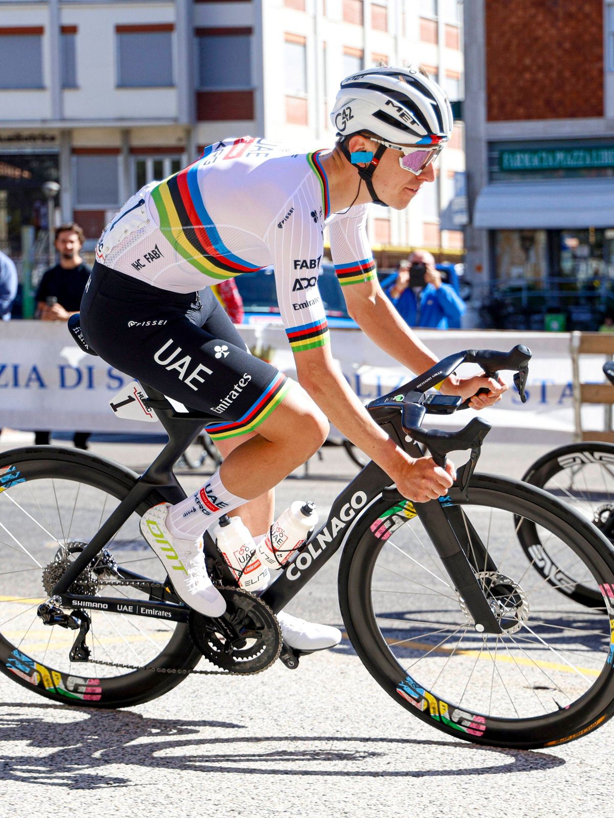 Tre Valli Varesine 2025 Cycling Race VARESE, ITALY - OCTOBER 07 : Tadej Pogacar (SLO - UAE Team Emirates - XRG) during the Tre Valli Varesine an UCI Class 1.pro one day cycling road race for Men El...