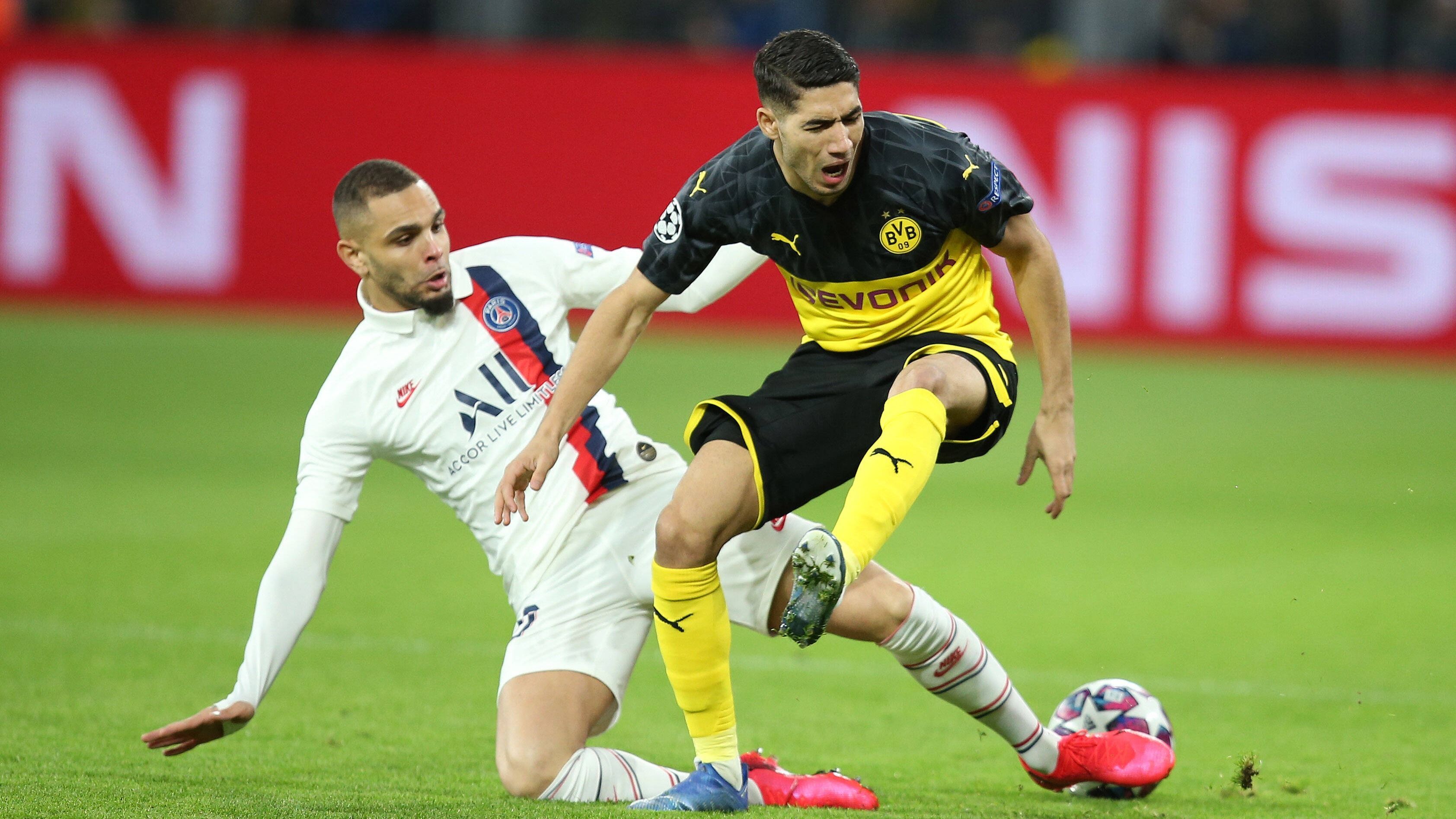 
                <strong>Achraf Hakimi</strong><br>
                Starker Auftritt des Außenverteidigers. Hakimi unterbindet dank seines Tempos ein ums andere Mal eine aussichtsreiche Kontergelegenheit über Neymar oder Mbappe. Außerdem schaltet sich der Marokkaner über rechts immer wieder in die Offensive ein und leitet so einige gefährliche Angriffe ein. Symptomatisch, dass eine seiner vielen Hereingaben letztlich in ein Tor umgemünzt wird. ran-Note: 2
              