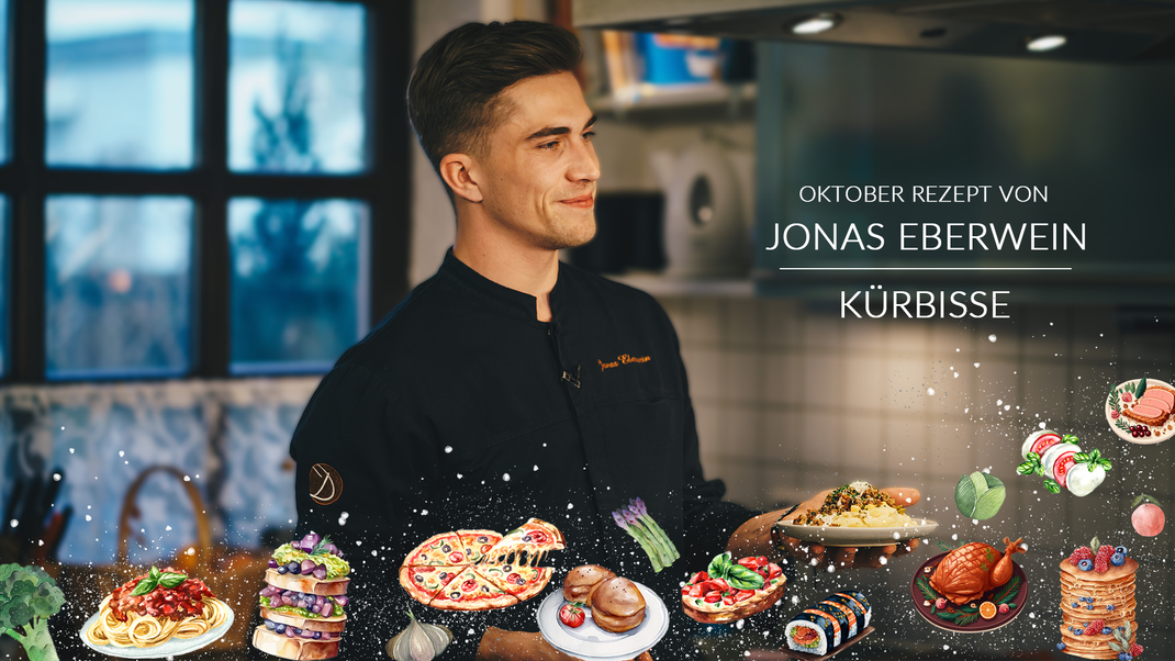 Mit Jonas Eberwein wirst du ein:e echte:r Expert:in für Kürbisgerichte.