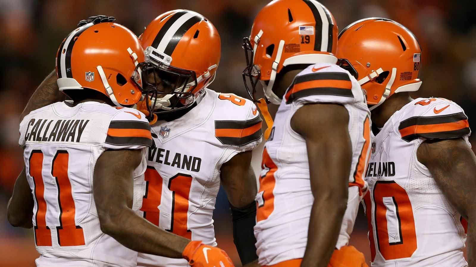 
                <strong>Cleveland Browns (6-7-1) In the Hunt</strong><br>
                Ja, es stimmt! Die Cleveland Browns haben noch theoretische Chancen, die Playoffs zu erreichen. Doch das Szenario, das die Browns in die Playoffs führen würde, ist statistisch gesehen so gut wie nicht machbar. Es sieht wie folgt aus:-          Titans verlieren gegen Redskins-          Ravens verlieren gegen Chargers-          Browns gewinnen gegen Bengals-          Colts verlieren gegen Giants-          Browns gewinnen in Woche 17 gegen die Ravens-          Dolphins verlieren eines der letzten beiden Spiele-          Colts und Titans trennen sich unentschieden im letzten SpielSollte all das genauso eintreffen, spielen die Browns in der Wild-Card-Round. Nächste Gegner: vs. Cincinnati, at Baltimore
              