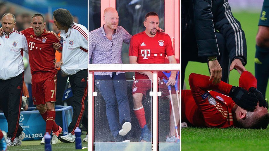 
                <strong>Die Krankenakte Ribery</strong><br>
                Franck Ribery plagt sich seit Monaten mit einer Verletzung herum. "Es ist unseriös, über einen Comeback-Zeitpunkt zu spekulieren", sagt auch Sportvorstand Matthias Sammer. Seit Ribery beim in München spielt, wächst seine Krankenakte beachtlich an. Seine schlimmsten Verletzungen (mindestens 20 Tage Ausfallzeit).
              