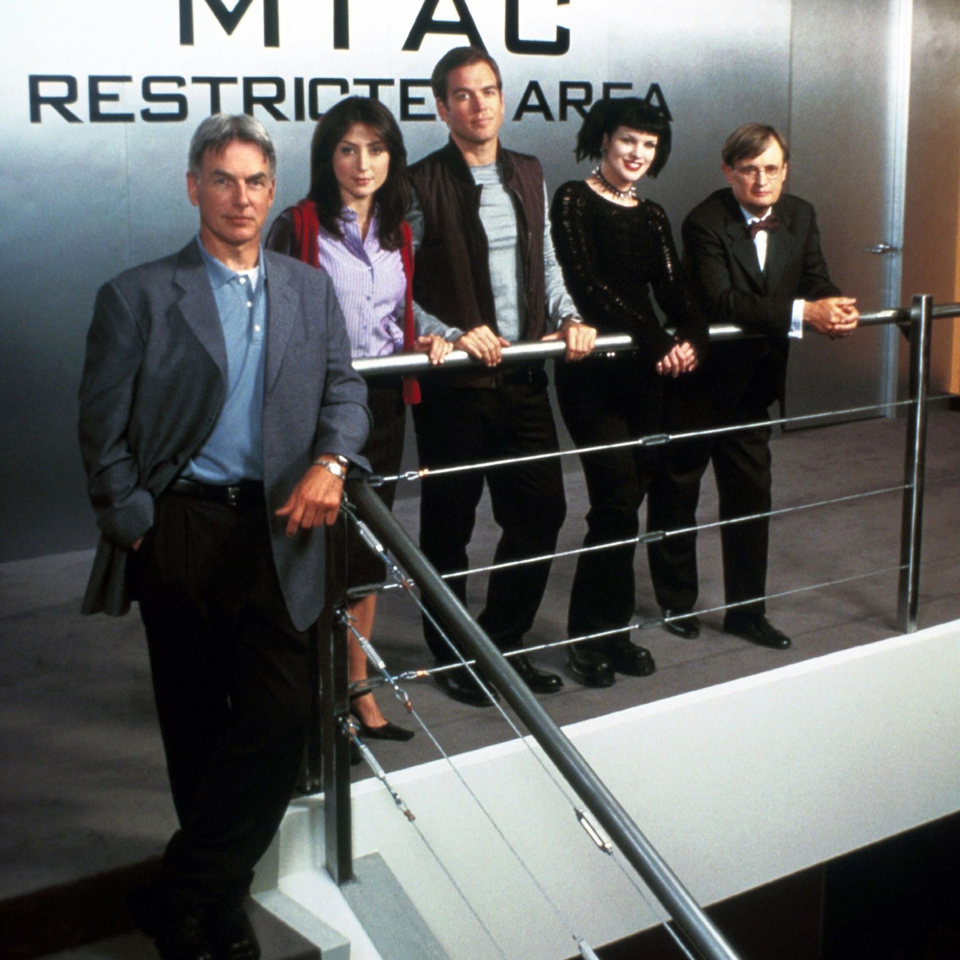 "Navy CIS" mit Mark Harmon, Sasha Alexander, Michael Weatherly, Pauley Perrette und David McCallum (v.l.)