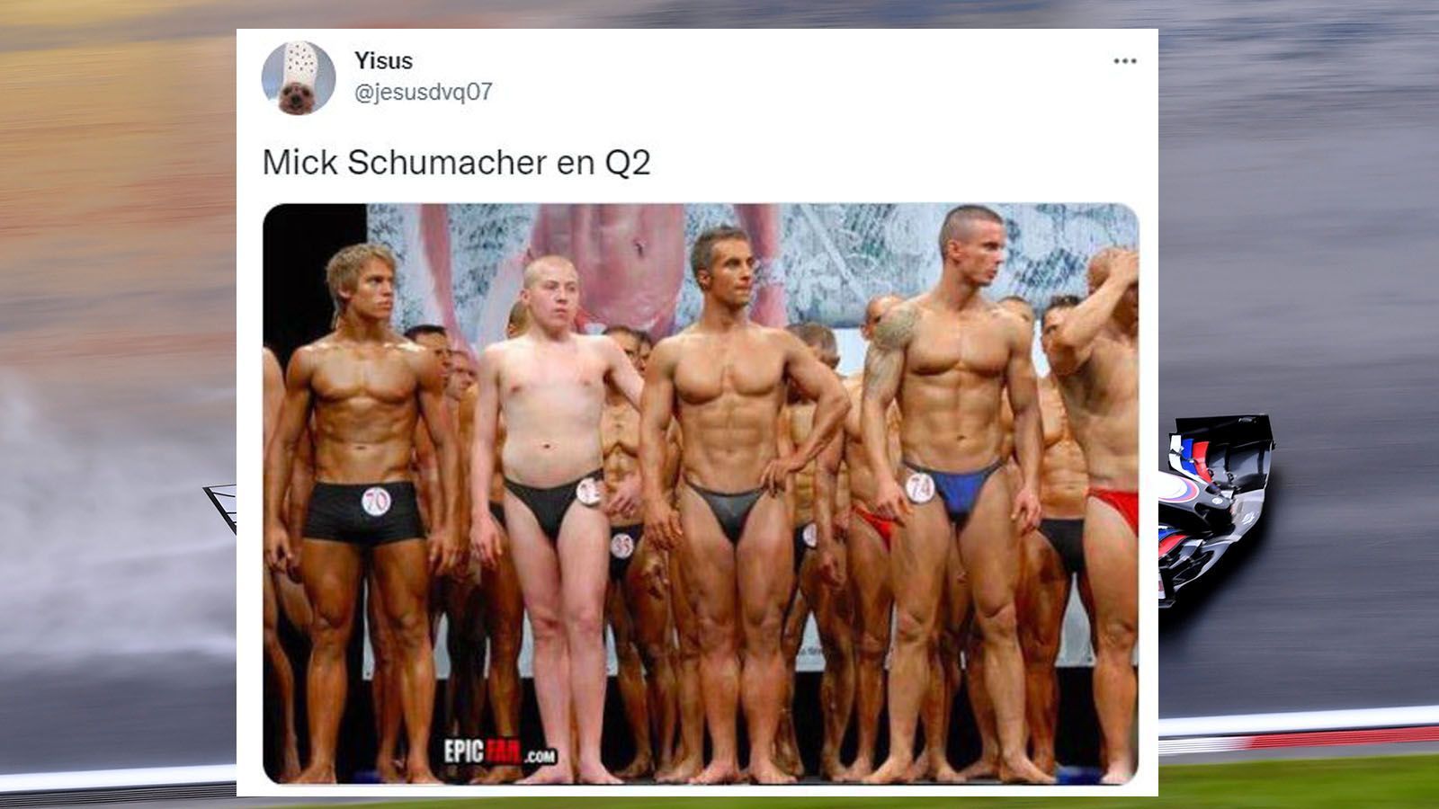 
                <strong>Die Netzreaktionen zum Türkei-Qualifying</strong><br>
                Im zweiten Qualifying-Abschnitt gab es für Schumacher dann aber wenig zu holen, wie auch dieses Bild zeigt. 
              