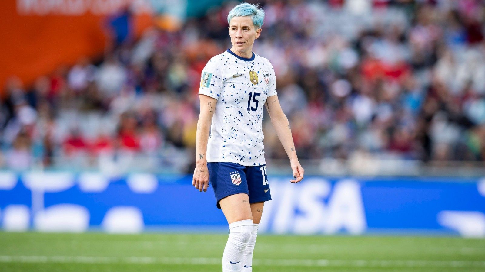 
                <strong>Rang 8: Megan Rapinoe</strong><br>
                &#x2022; Nation: USA<br>&#x2022; Verein: Reign FC<br>&#x2022; Anzahl Instagram-Follower: 2,1 Millionen <br>&#x2022; Verdienst pro Post: 15.000 Euro <br>
              