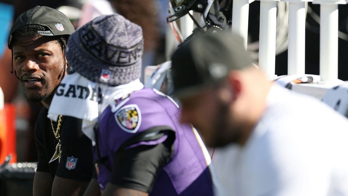 Nur Zuschauer: Lamar Jackson (l.)